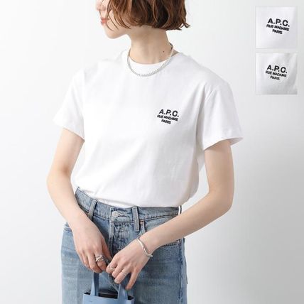 Tシャツ・カットソー A.P.C. Woman T-Shirt Blue COGWZF26522 IAK 16216255_30973864_600.jpg