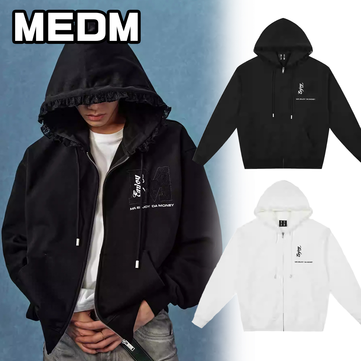MEDM フルジップ パーカー スウェット トレーナー ユニセックス