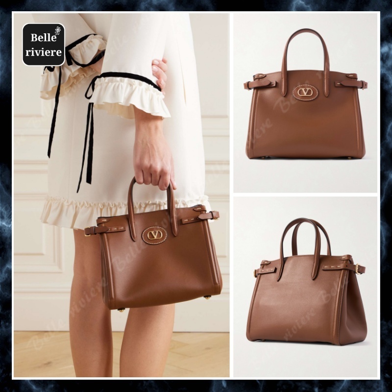 24AW new/VALENTINO アンティーブスモールレザートート Bag