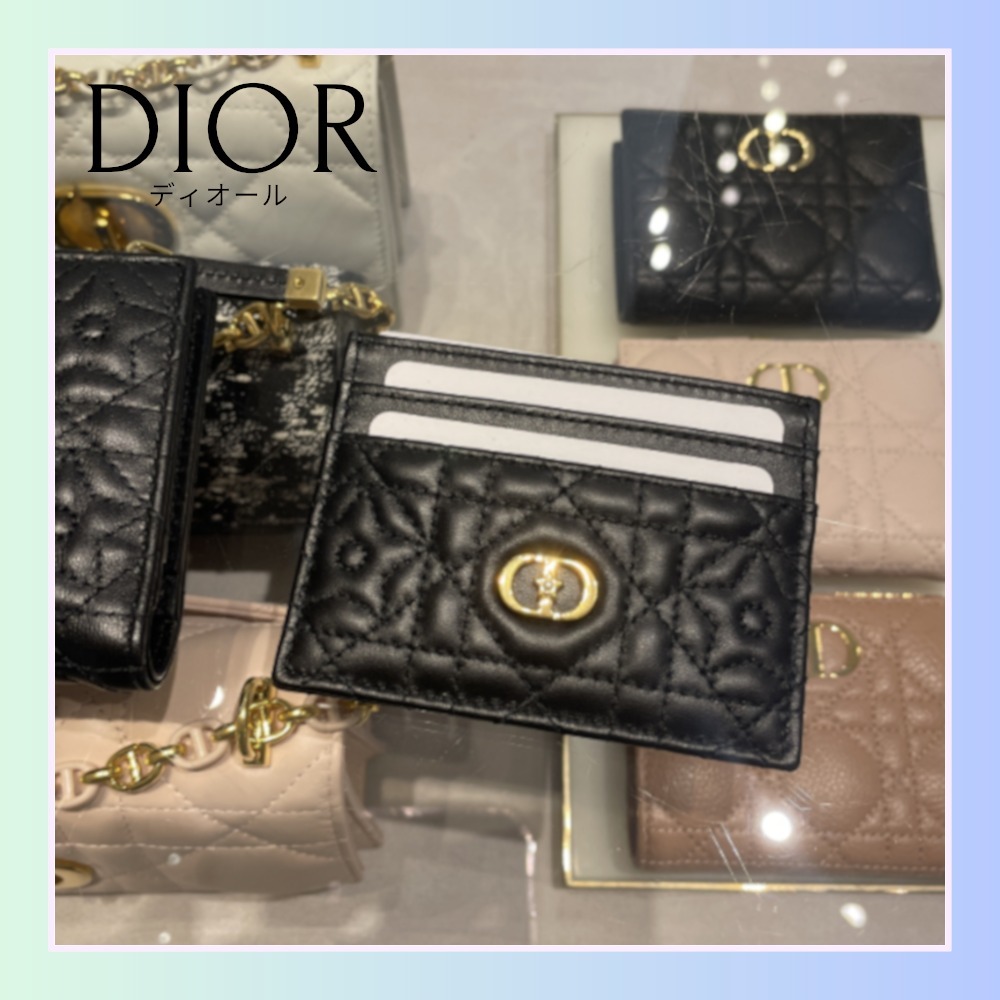 【25SS スターモチーフ】DIOR カロ フリージア カードホルダー