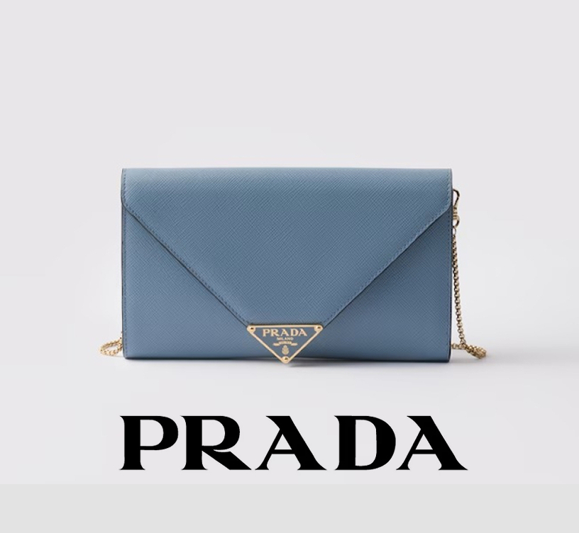 サフィアーノレザー ミニバッグ PRADA ライトブルー 国内買い付