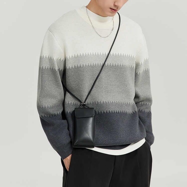 LVロゴ】Louis Vuitton インターシャ クルーネックセーター