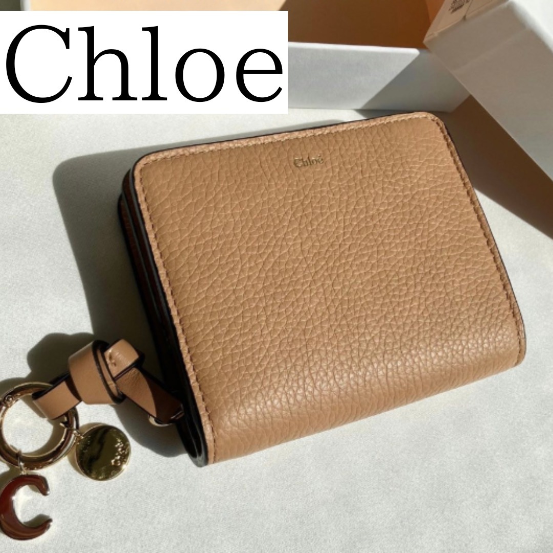 ■Chloe■グレインレザー製ALPHABETコンパクト ウォレット