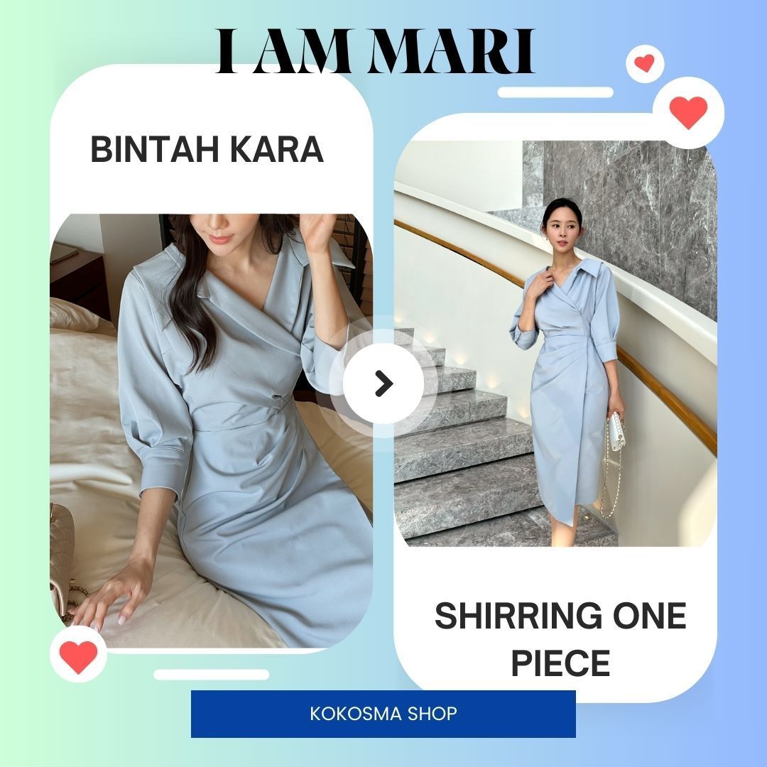 ワンピース [I AM MARI] Bintah Kara Shirring One Piece