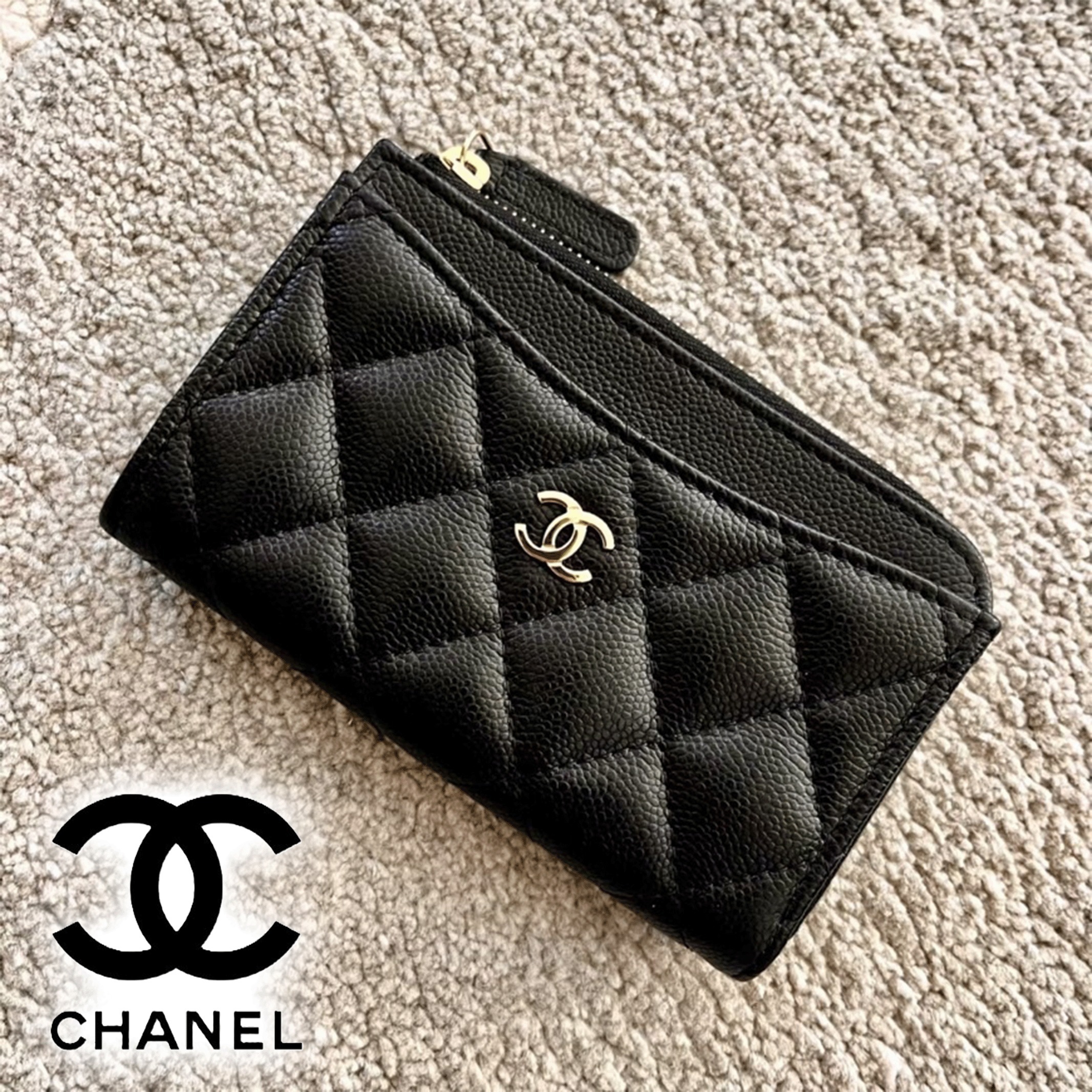 カードケースやミニ財布にも♪【CHANEL】ジップ コインケース
