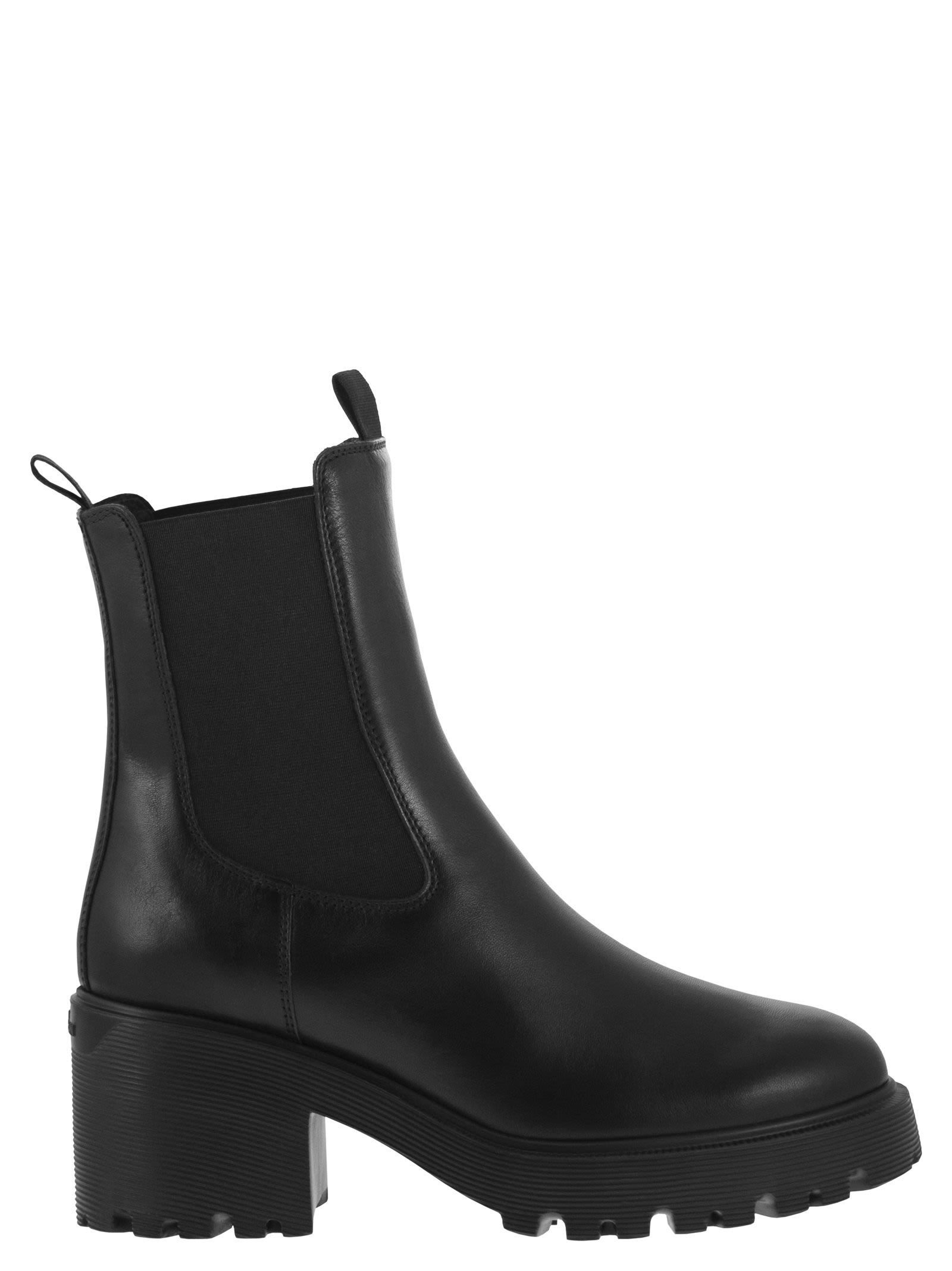 ショートブーツ・ブーティ HOGAN H649 - Leather chelsea boot