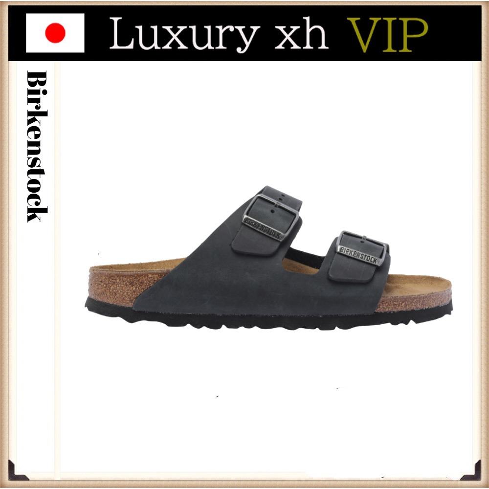 ★25SS Birkenstock ARIZONA ロゴ レザー ラウンドトゥ サンダル