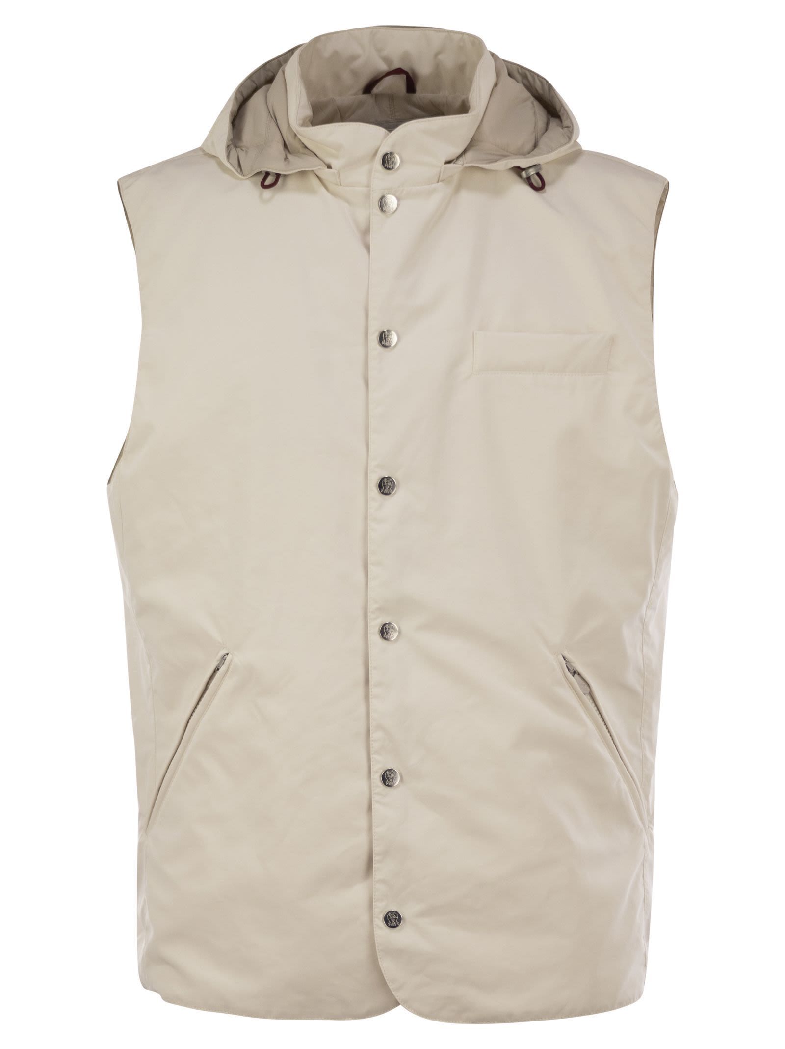 ベスト・ジレ BRUNELLO CUCINELLI Water-repellent microfiber vest with The