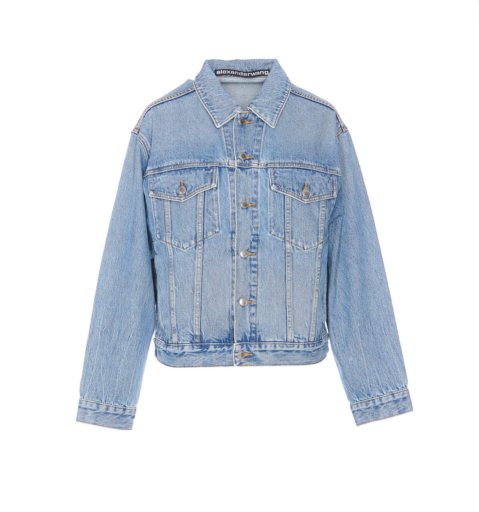 【送料&関税込】Alexander Wang Embossed Logo Trucker Denim J