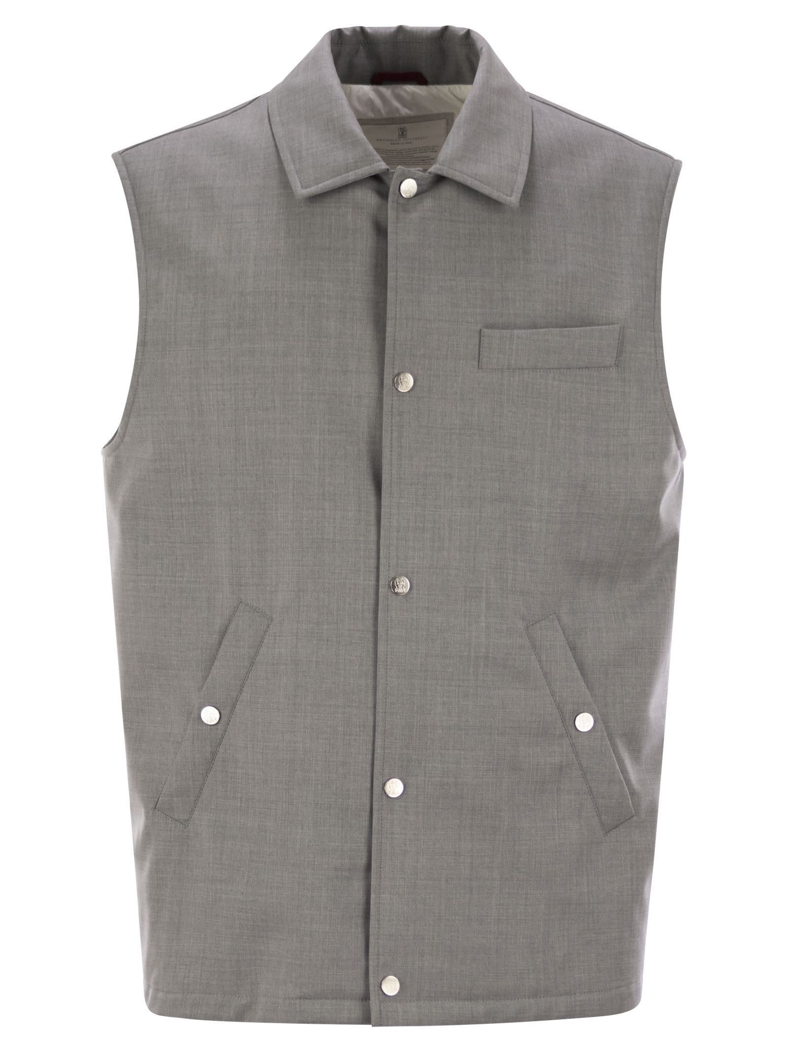 ベスト・ジレ BRUNELLO CUCINELLI Sleeveless jacket in virgin wool