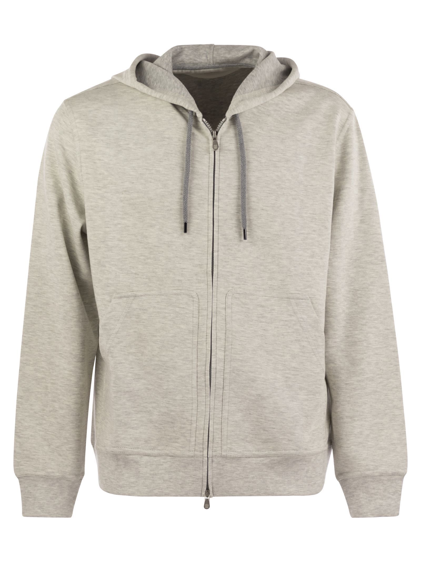 スウェット・トレーナー BRUNELLO CUCINELLI Cotton, cashmere and silk fleece zipped t