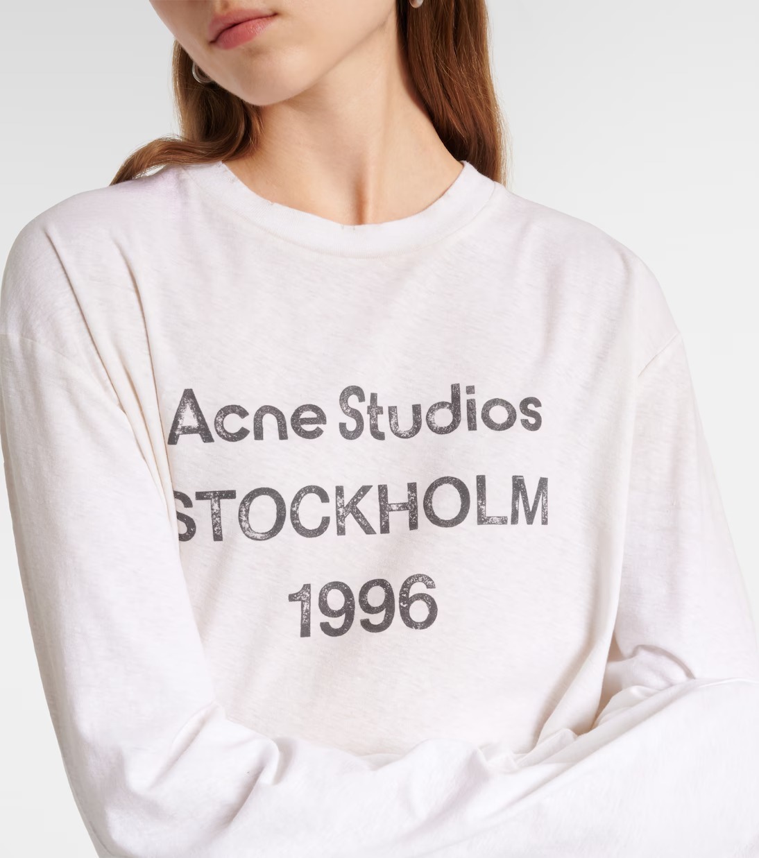 Acne Studios ロゴ入りオーバーサイズコットンブレンドTシャツ Acne Studios ロゴ入りオーバーサイズコットンブレンドTシャツ
