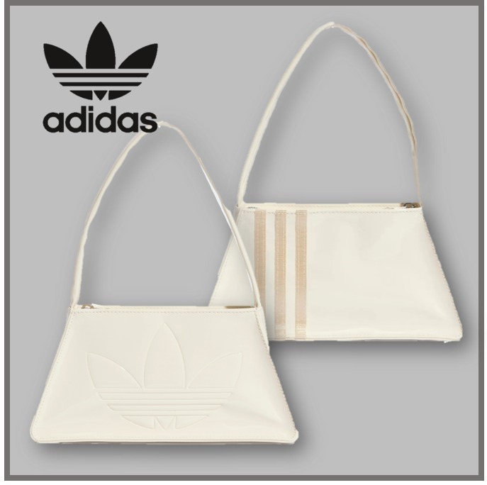 Adidas★ Patent PU Shoulder Bag Wonder White