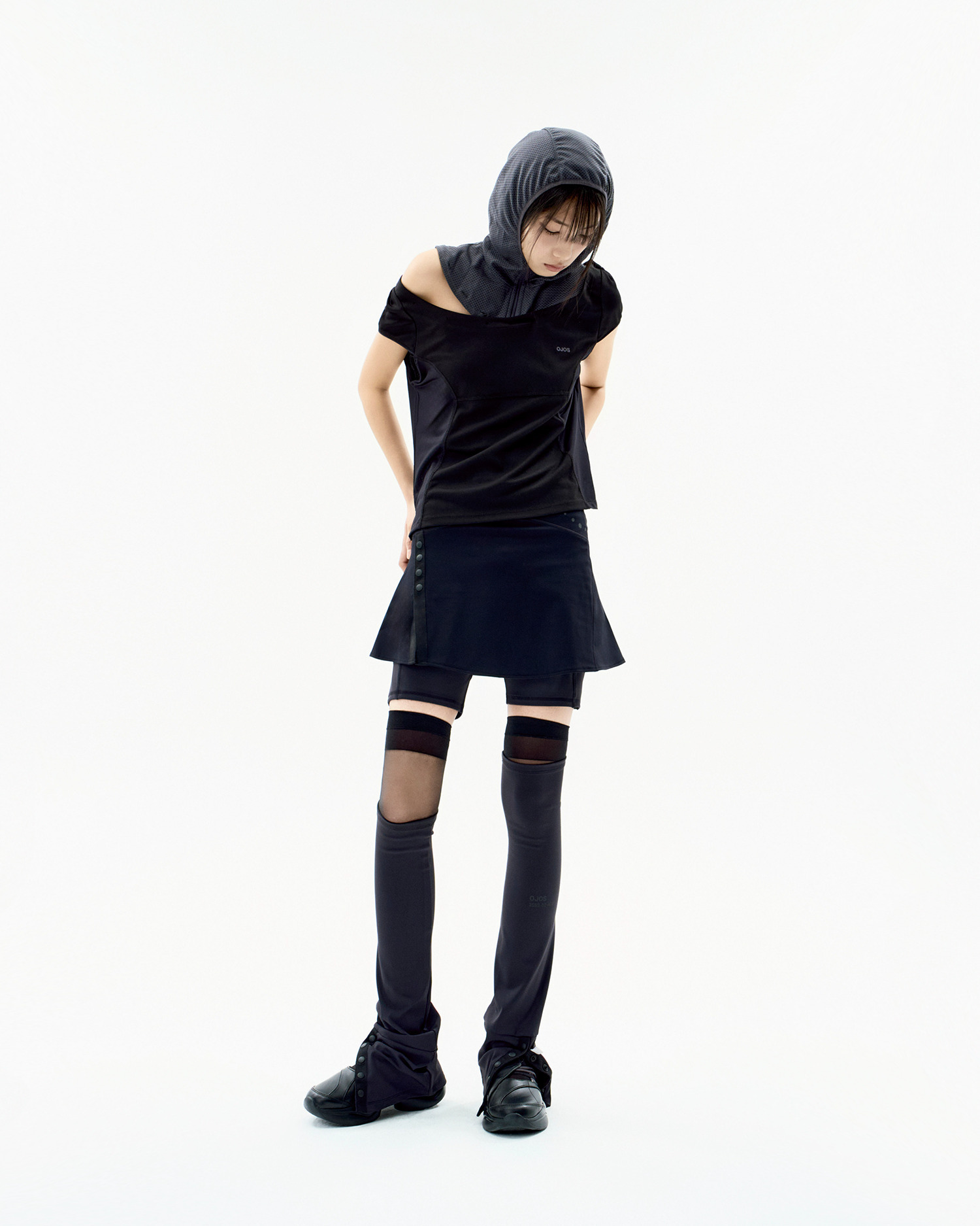 タイツ・ソックス OJOS Button Slit Leg Warmer 5BJH571 OJOS] Button Slit Leg Warmer /追跡付 (ojos/タイツ・ソックス