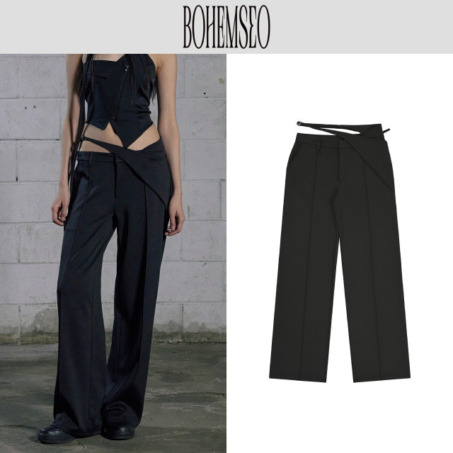 【BOHEMIAN SEOUL】WAIST BELTED WIDE PANTS