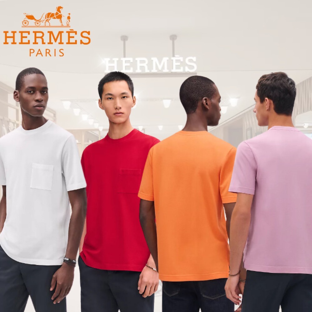 【華やか×上品】HERMES 「H」刺繍Tシャツ