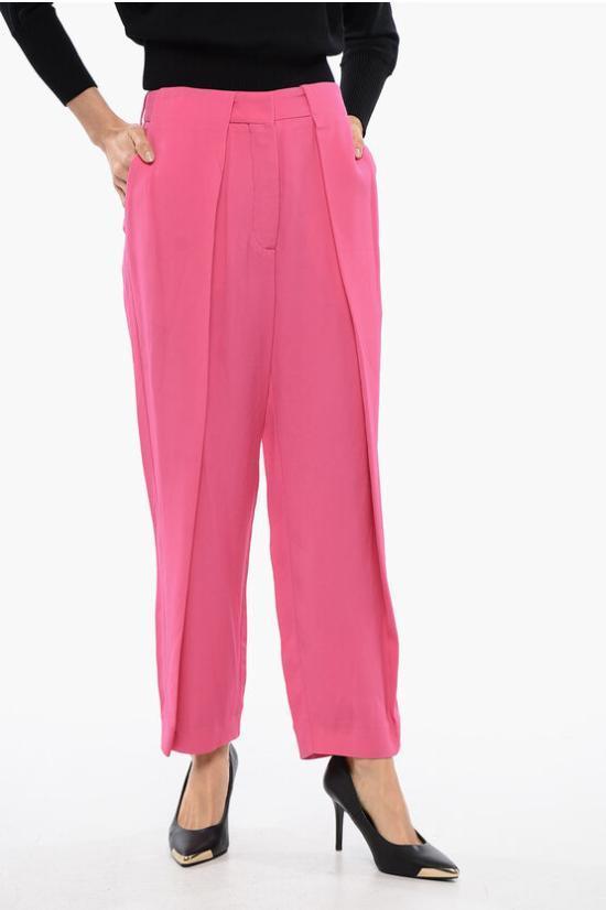 パンツ BALMAIN Women Straight Pants XF1PN085VB00 4AM Pink