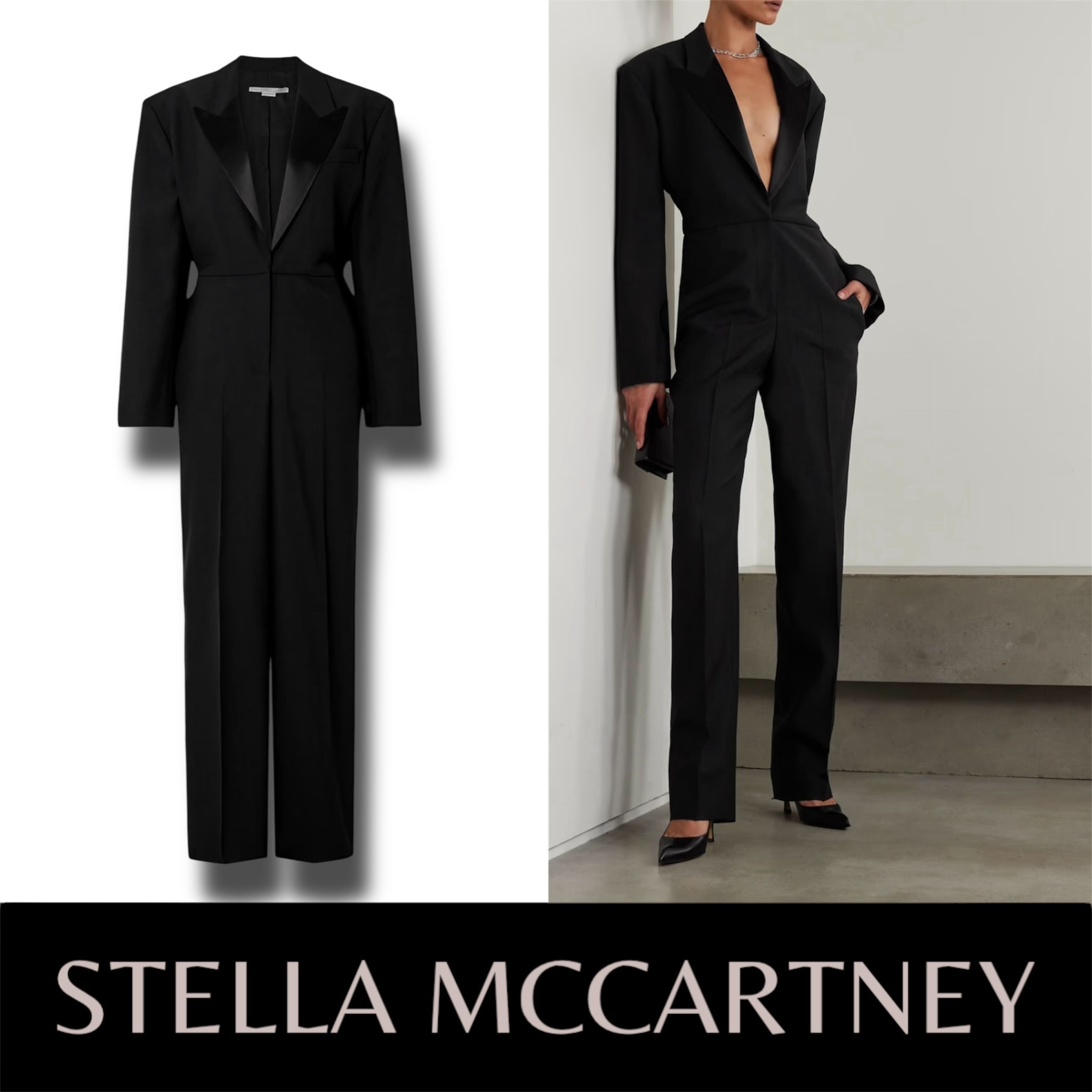 関税込【STELLA MCCARTNEY】サテンジャンプスーツ