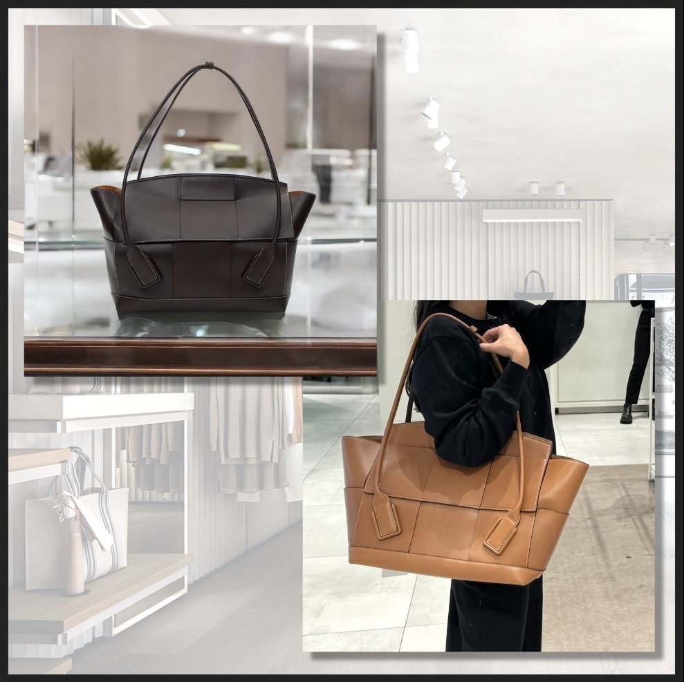 直営店☆BOTTEGA VENETA☆ LARGE ARCO レザー トートバッグ