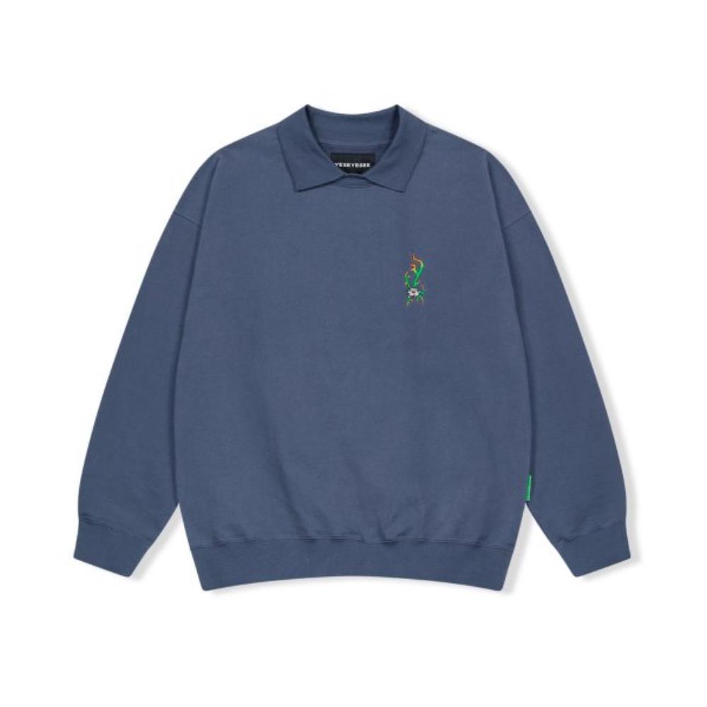 ◇YESEYESEE◇ Soki PK Sweatshirts Indigo