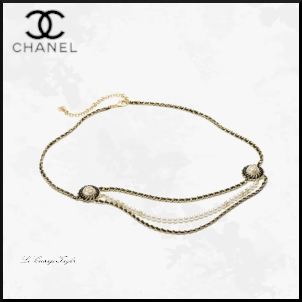 24/25AW♪ゴールド＆ブラック【CHANEL】シャネルチェーンベルト
