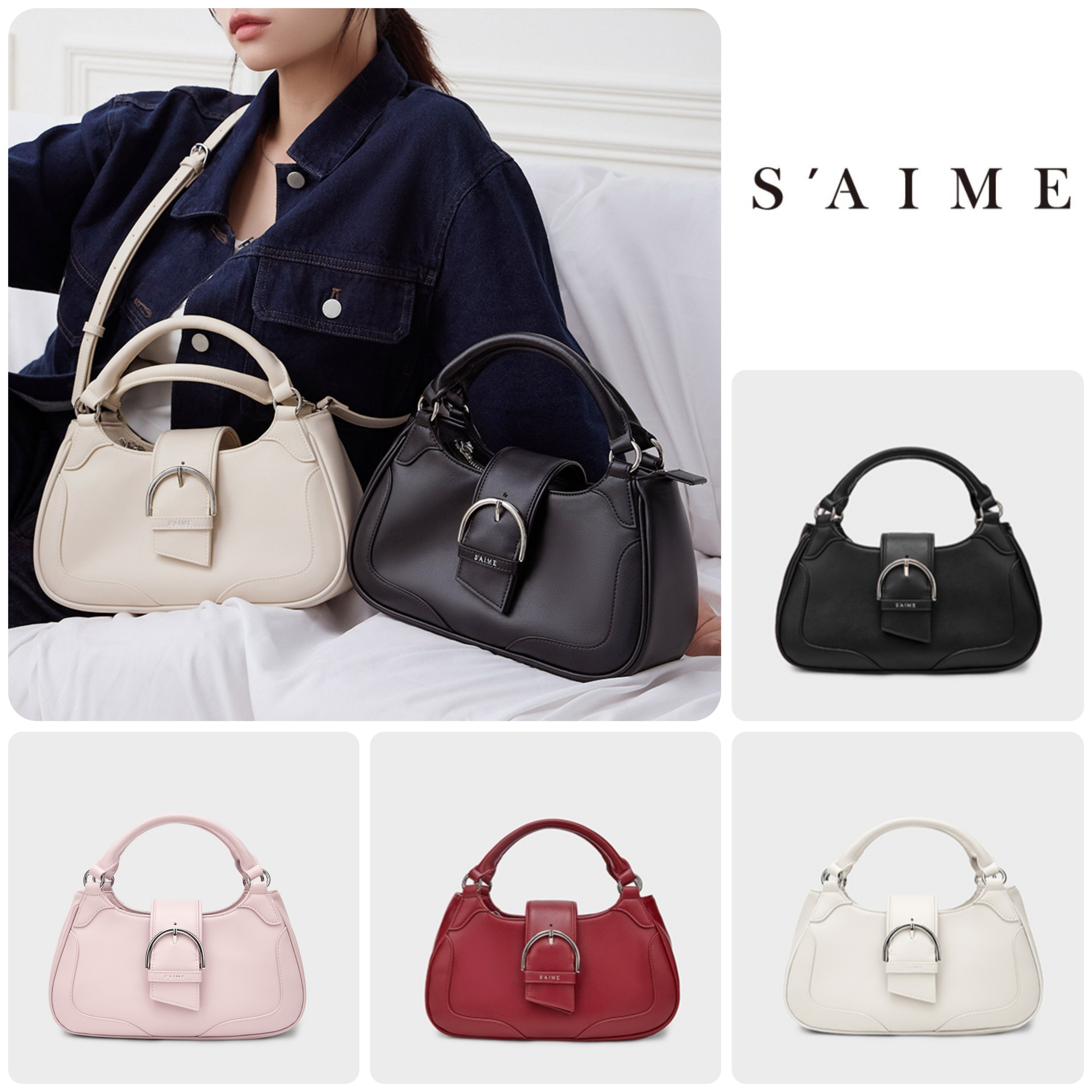■S'AIME■ベルト バックル ハンドバッグ/送料込
