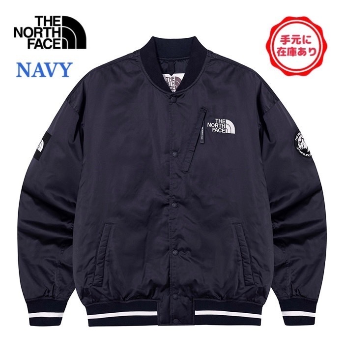 【国内発送】THE NORTH FACE PLAYER VARSITY JACKET NAVY