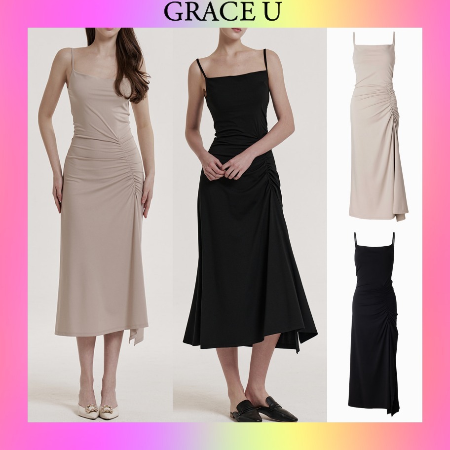 【Grace U】25SS★Joan Shirring One-piece (XS-S,M-L)