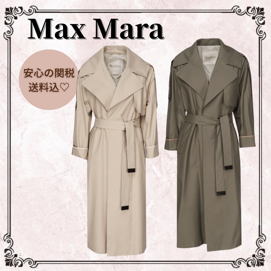 関税/送料込◎*Max Mara*ユートレンチ コットン トレンチコート