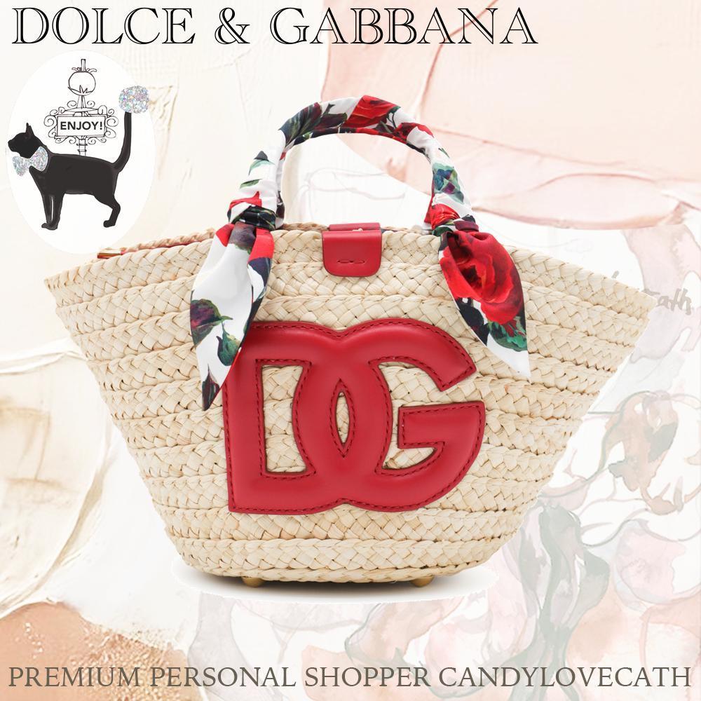 かごバッグ DOLCE & GABBANA BEIGE RAFFIA TOTES