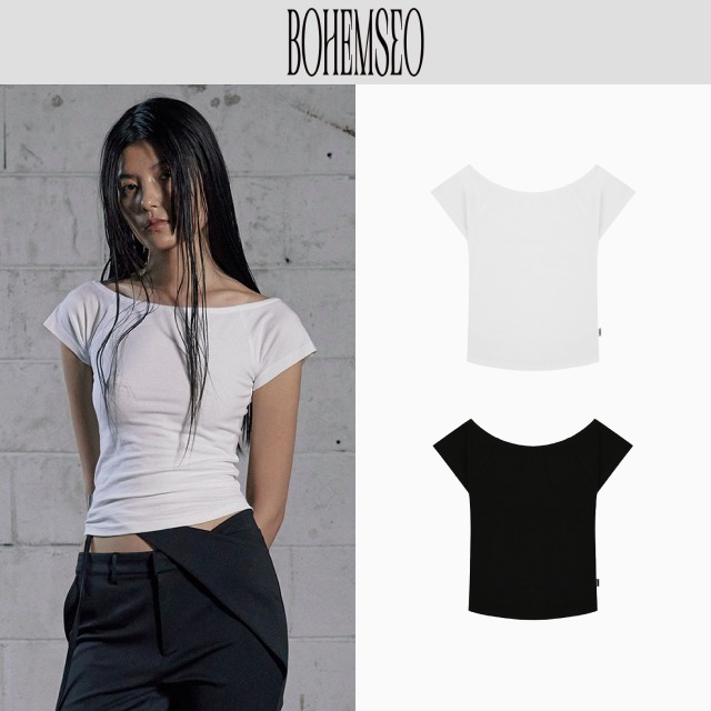 【BOHEMIAN SEOUL】BASIC BOAT NECK T (2COLORS)
