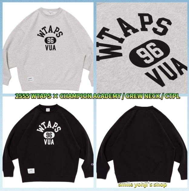 ★25SS★WTAPS × CHAMPION ACADEMY / CREW NECK / CTPL