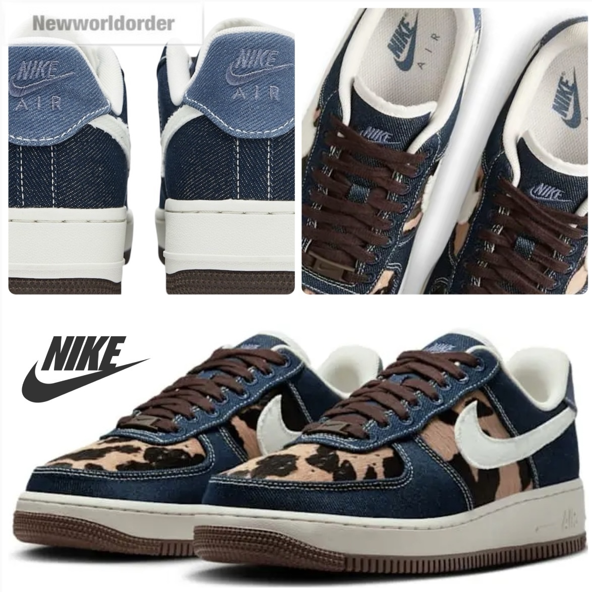 【デニム】海外限定 Nike ナイキ エアフォース1 スニーカー