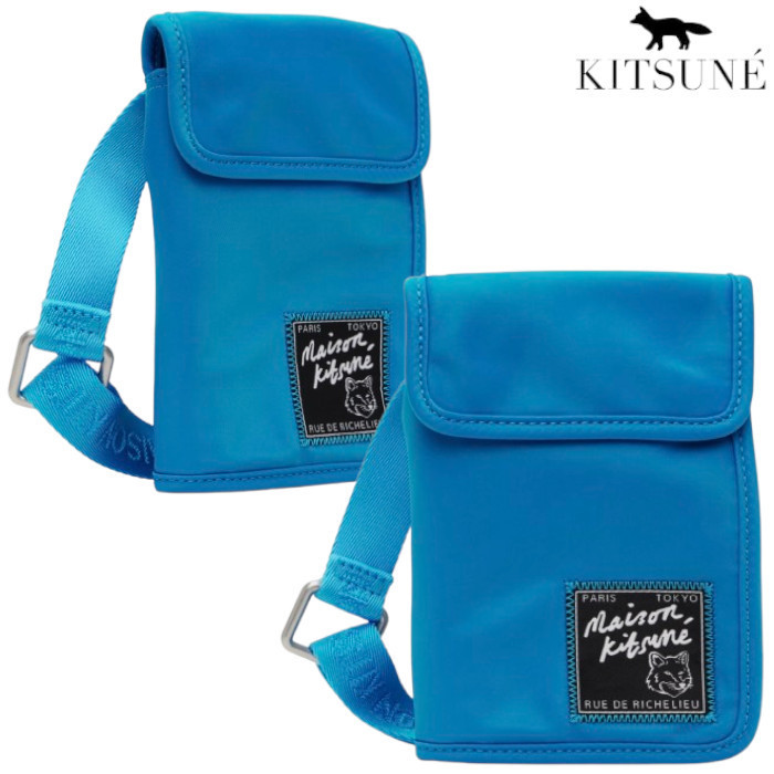 ☆関税込☆【MAISON KITSUNE】THE TRAVELLER ネックポーチ 楽天市場】メゾンキツネ スマホショルダー レディース メンズ