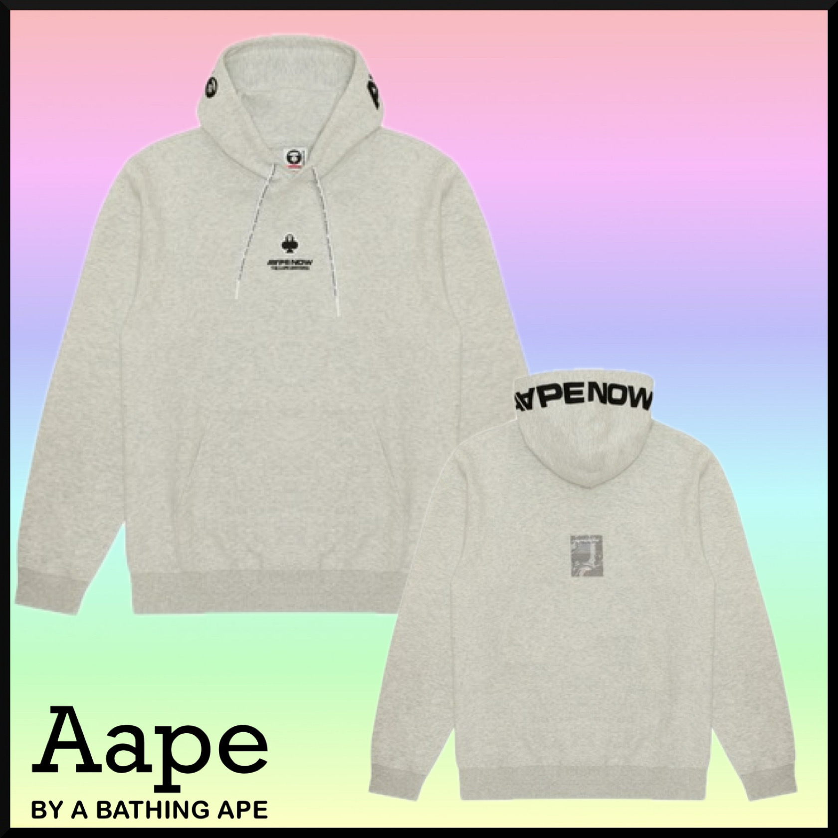 シンプル★ A BATHING APE AAPE NOW CLOVER PULLOVER HOODIE