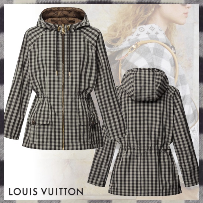 Louis Vuitton《チェックフーデッド パーカジャケット》DHL 直営