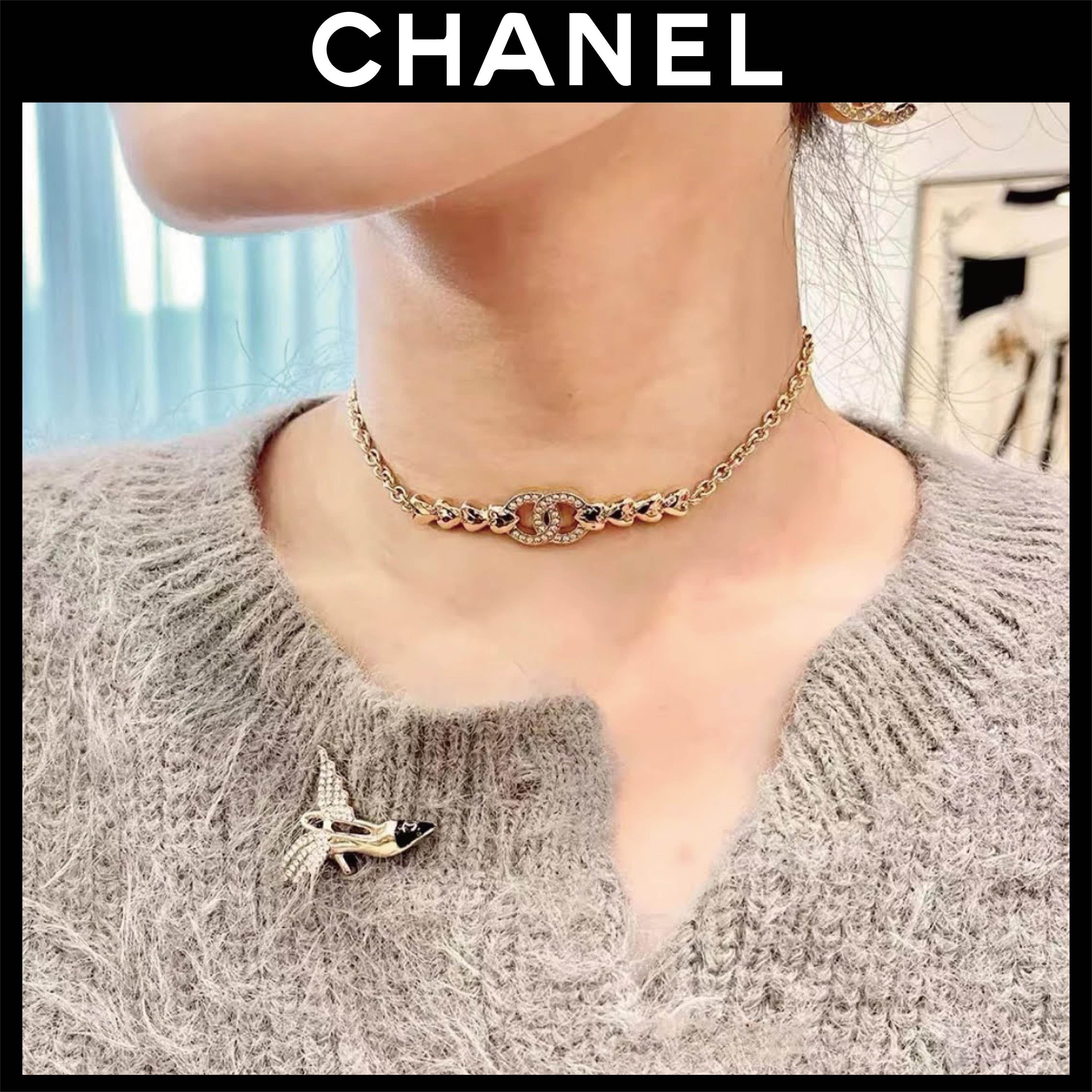 【CHANEL】ハートとCCロゴのチョーカーネックレス
