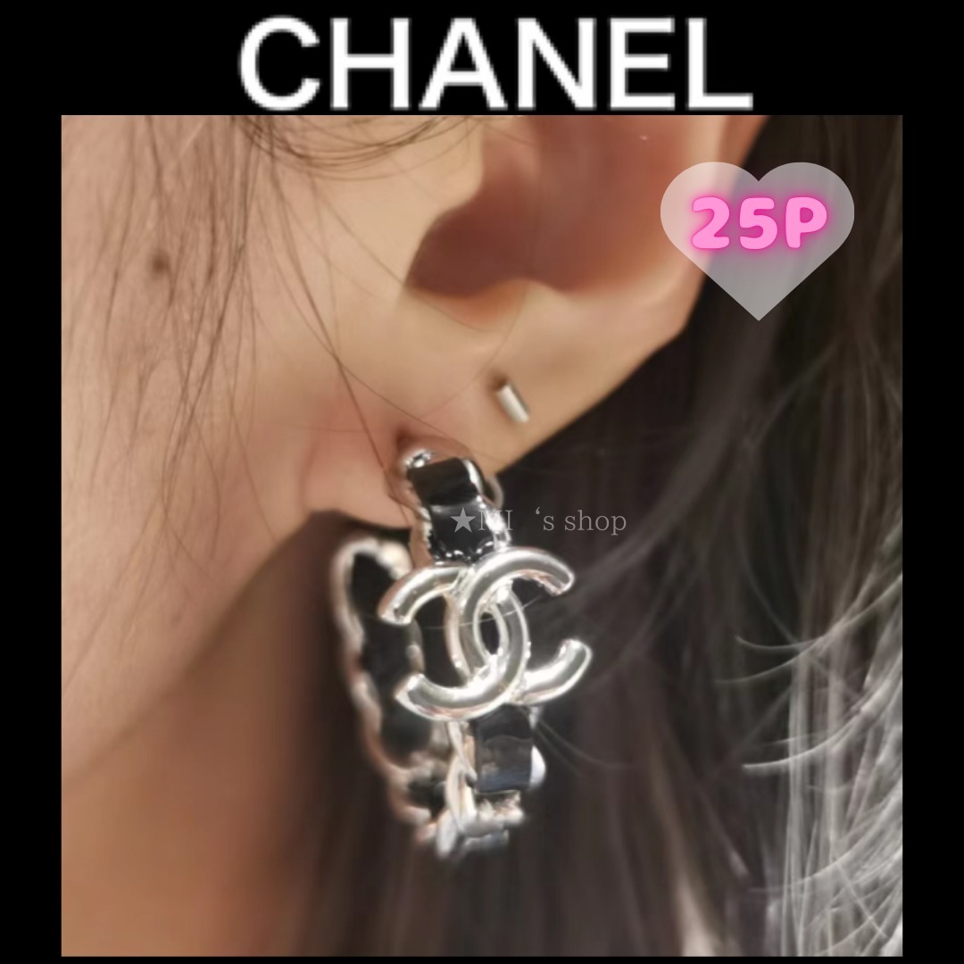 【小物までお洒落に♪】CHANEL フープ ピアス