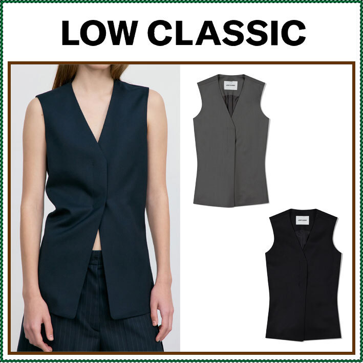 【LOW CLASSIC】 WAIST POINT WOOL VEST / 追跡付