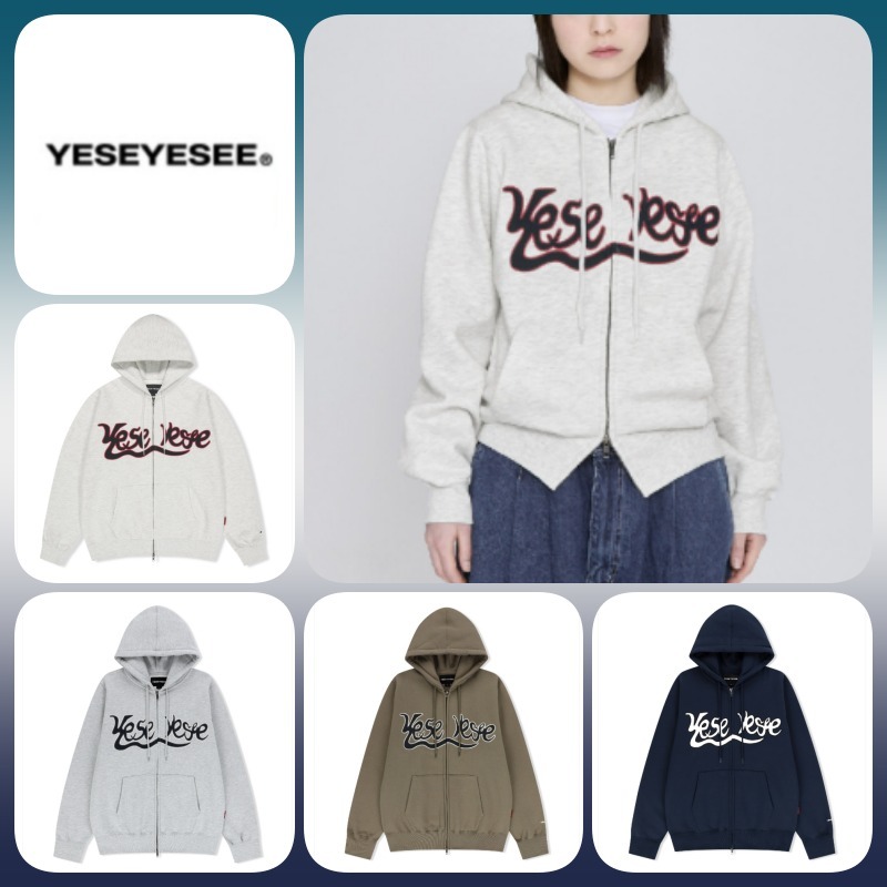 ◆YESEYESEE Y.E.S Snail Logo Zip-up Hoodie/4色◆