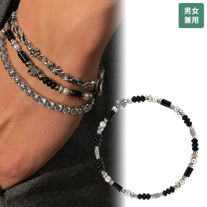 ★NCT WISH ユウシ★Scudo☆Shell Black Pearl Beads Bracelet