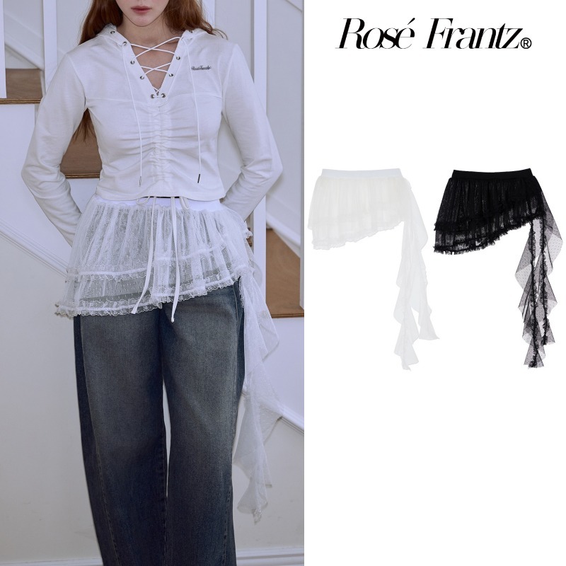 Rose Frantz☆Lace Layered Mini Skirt
