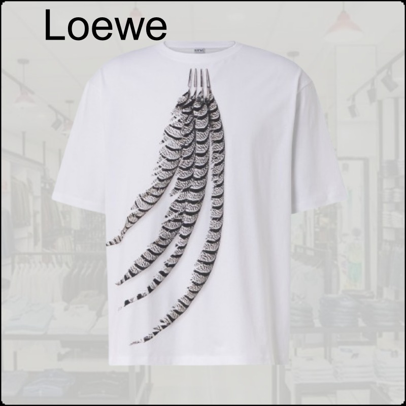 【送料込】LOEWE コットンジャージー Tシャツ プリント入り LOEWE コットンジャージー Tシャツ ロゴ刺繍入り | ミスターポーター