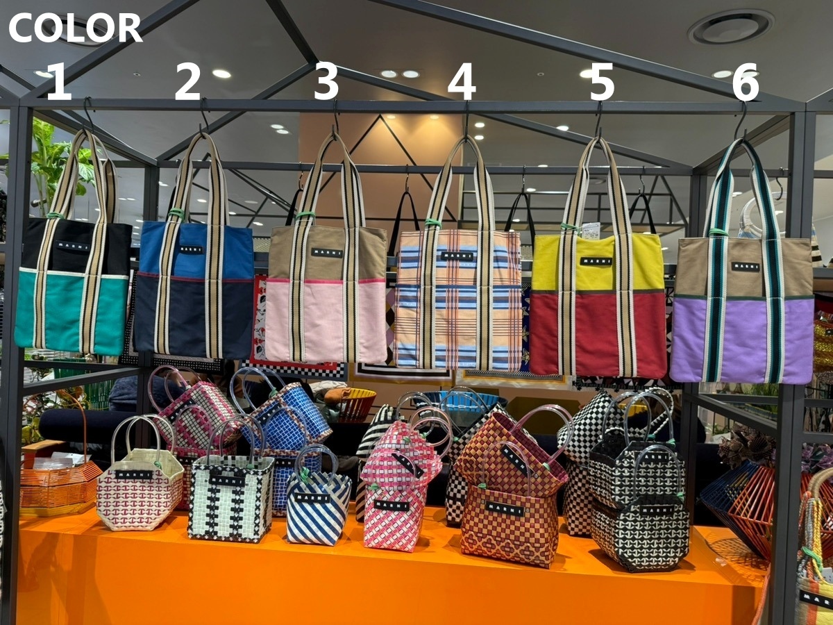 MARNI マルニ カラーブロッキングキャンバスバッグ トート 6色 MARNI マルニ フラワー カフェ FLOWER CAFE レディース カバン