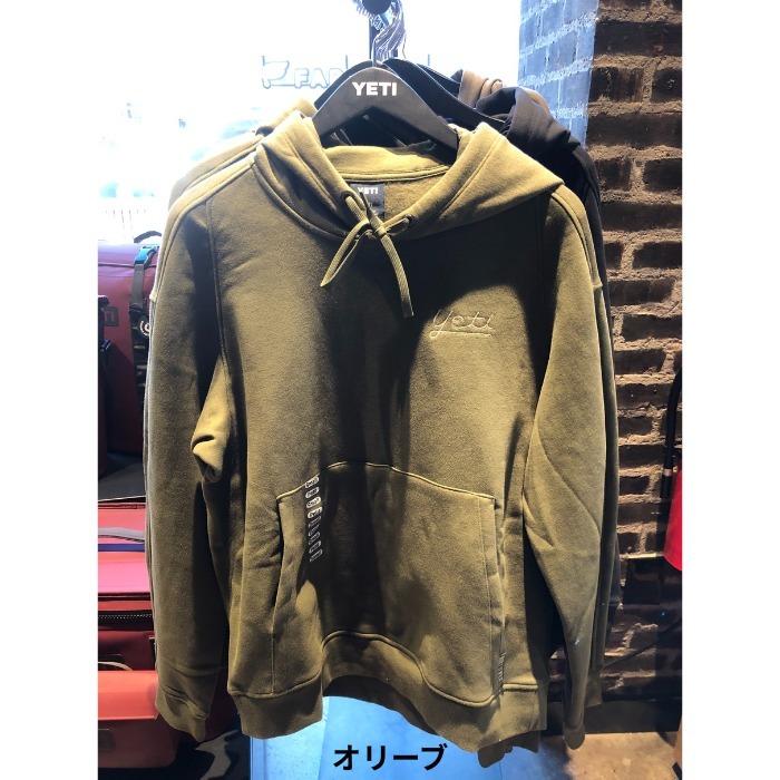 YETI イエティ ロゴ シンプル フーディ★ブラック★オリーブ★