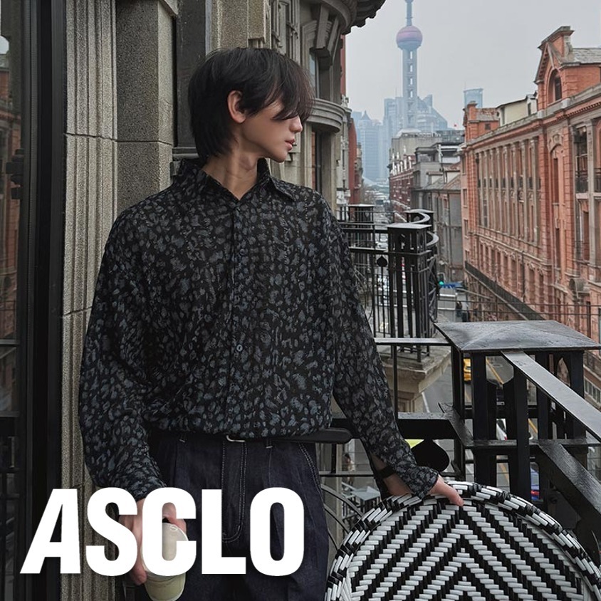 シャツ ASCLO Grunge Leopard Shirt (2color)