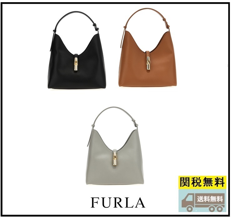 関税送料込★FURLA☆GOCCIA ホーボー ショルダーバッグ M