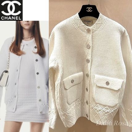 コットン ホワイト（白）系 CHANEL(シャネル) アウター