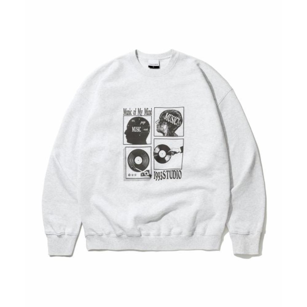 ◇1993studio◇ Recording Studio Sweatshirt Light Gray