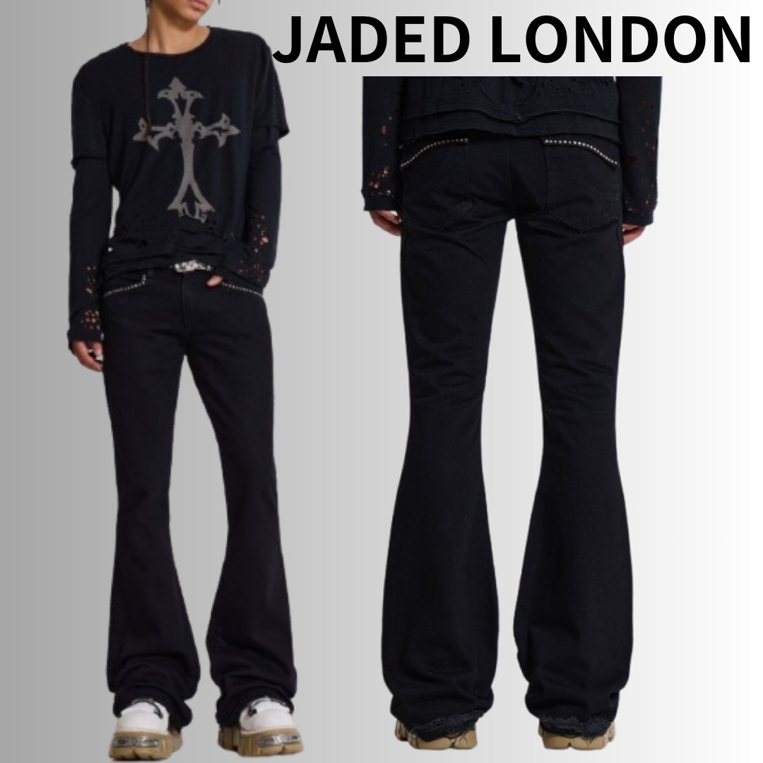 JADED LONDON ジェット スタッズ ドリフト フレア ジーンズ